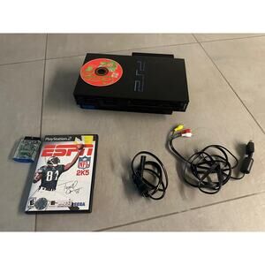 Sony PlayStation 2 PS2 Fat Console SCPH-30001 Ac/av Cords Madden 2005 + Receiver